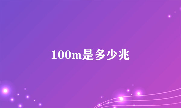 100m是多少兆