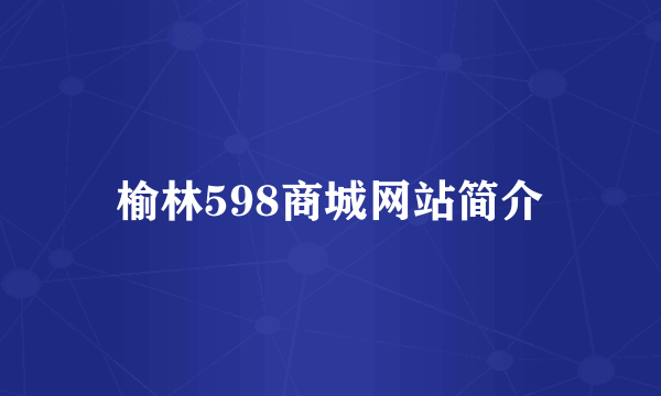 榆林598商城网站简介