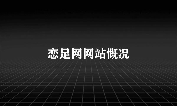 恋足网网站慨况