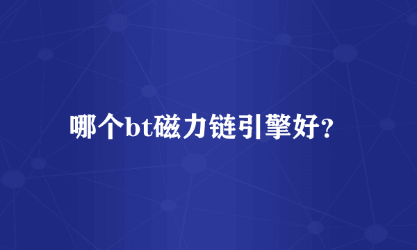 哪个bt磁力链引擎好?