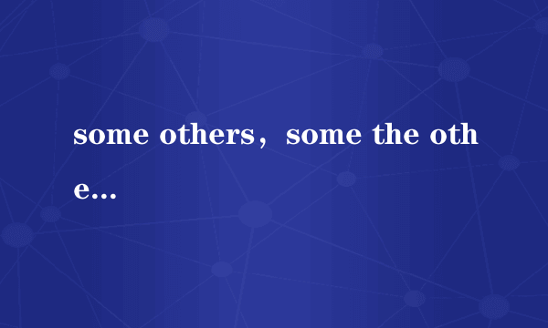 some others，some the others有什么区别