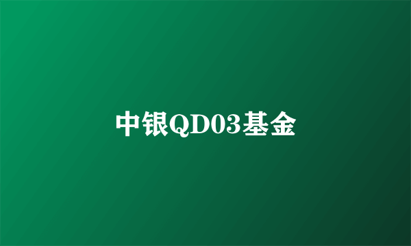 中银QD03基金