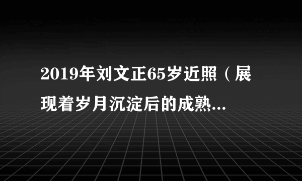 2019年刘文正65岁近照（展现着岁月沉淀后的成熟与稳重）