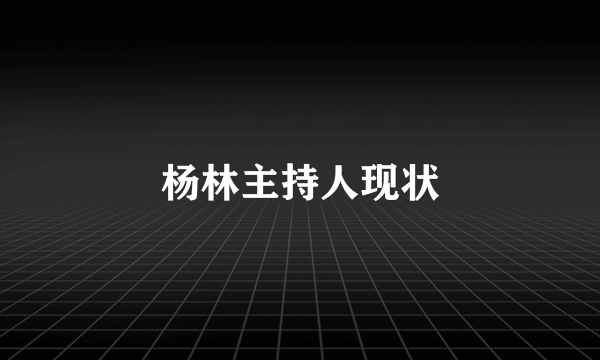杨林主持人现状