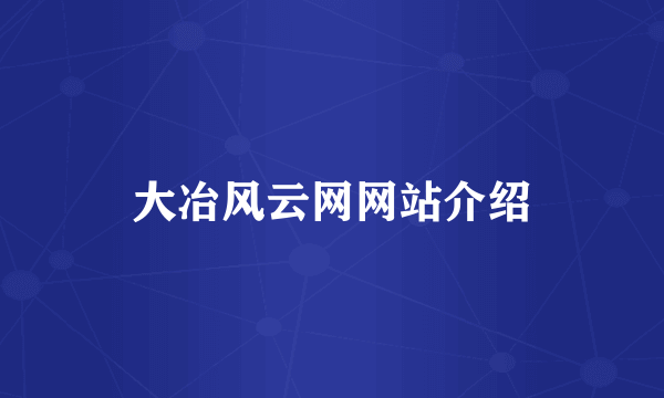 大冶风云网网站介绍