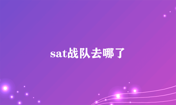 sat战队去哪了