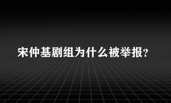 宋仲基剧组为什么被举报？