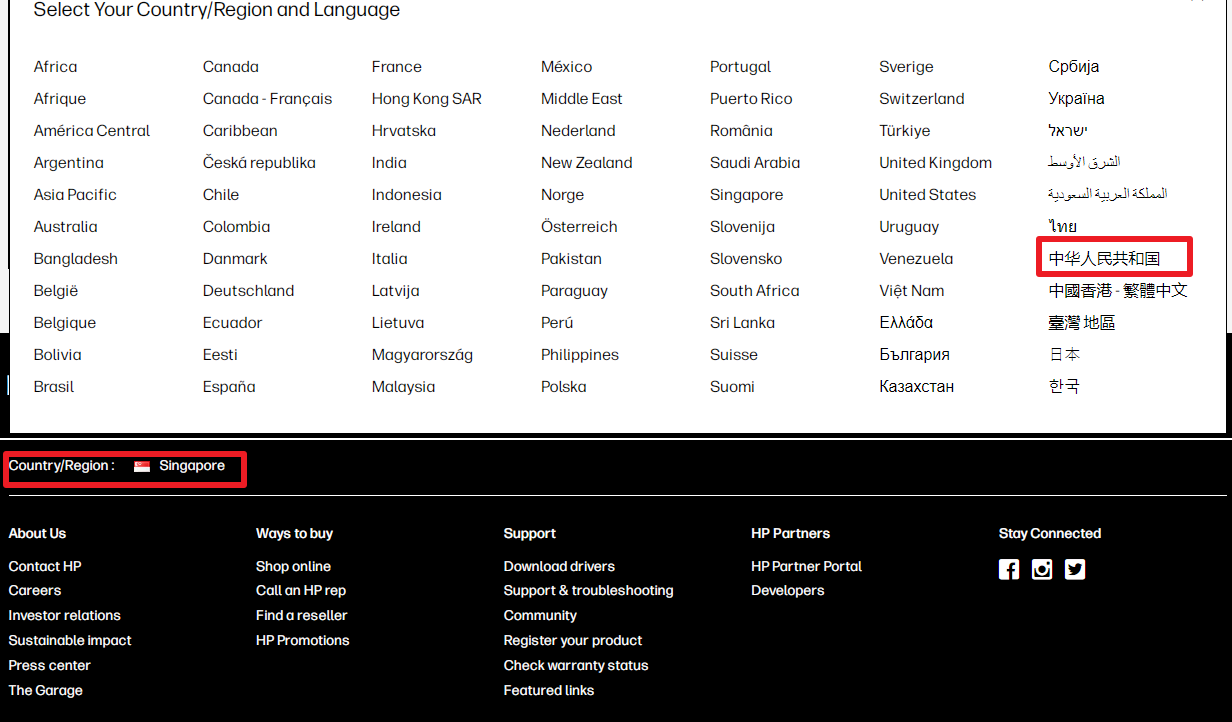 惠普网站怎么设置中文模式？