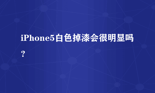 iPhone5白色掉漆会很明显吗？