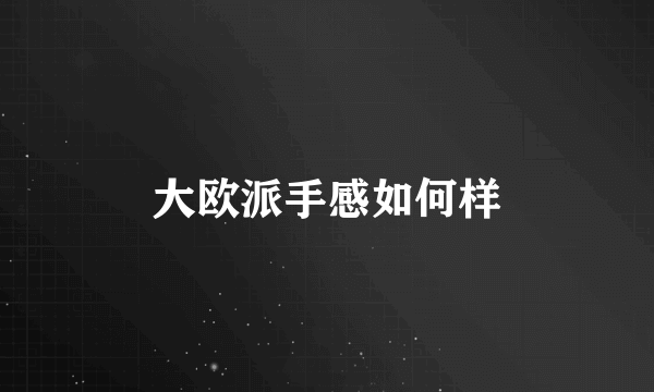 大欧派手感如何样