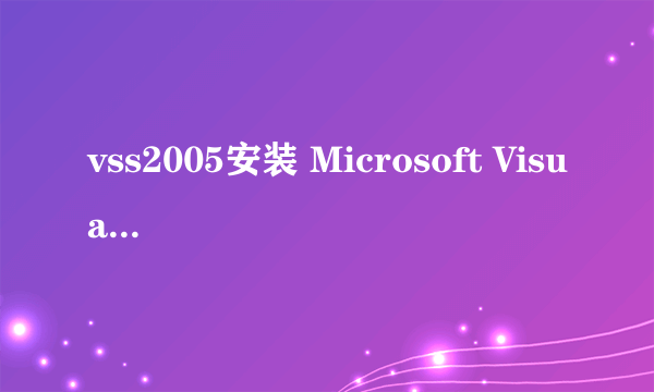 vss2005安装 Microsoft Visual SourceSafe 2005(VSS2005)安装及配置全攻略_