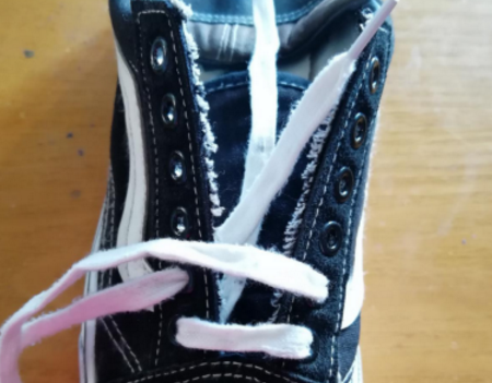 求exo六空鞋鞋带系法最好有图，要一直脚上面的！！！！