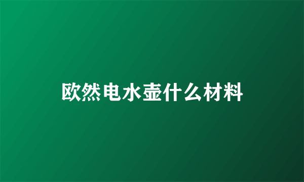 欧然电水壶什么材料