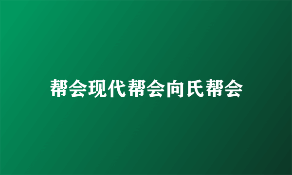 帮会现代帮会向氏帮会