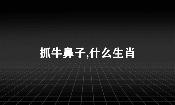 抓牛鼻子,什么生肖