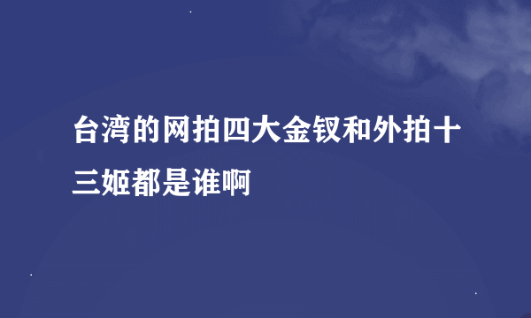 台湾的网拍四大金钗和外拍十三姬都是谁啊