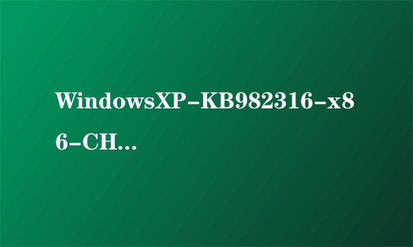 WindowsXP-KB982316-x86-CHS.exe 是什么有什么用啊？？？