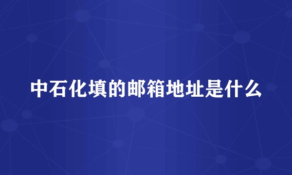 中石化填的邮箱地址是什么