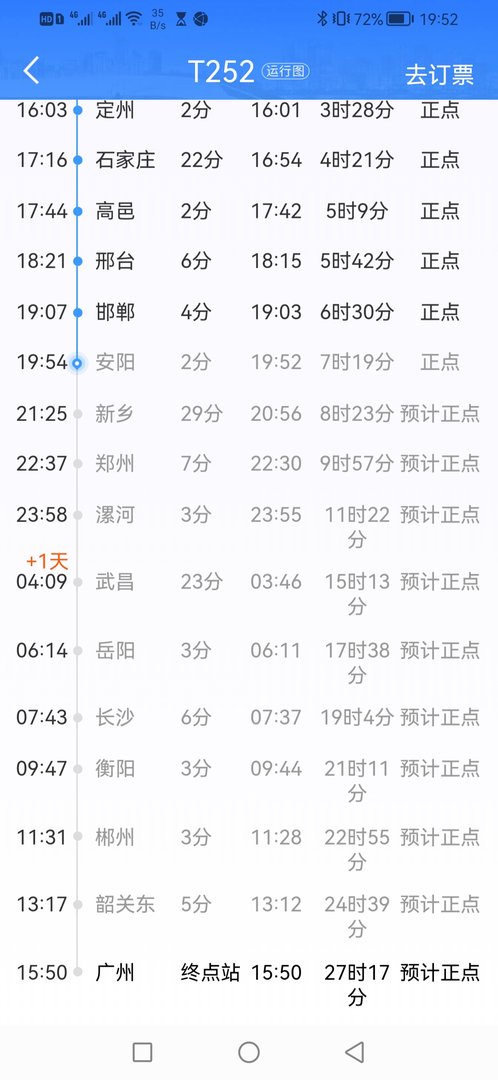 253次列车今天会晚点吗？