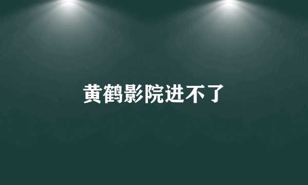 黄鹤影院进不了