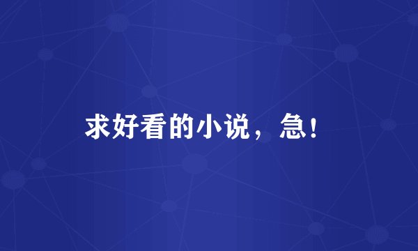 求好看的小说，急！