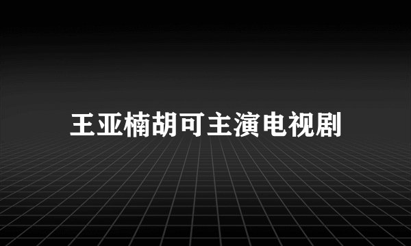 王亚楠胡可主演电视剧