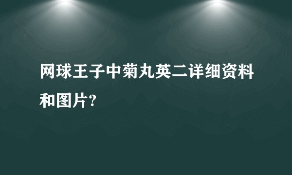 网球王子中菊丸英二详细资料和图片?