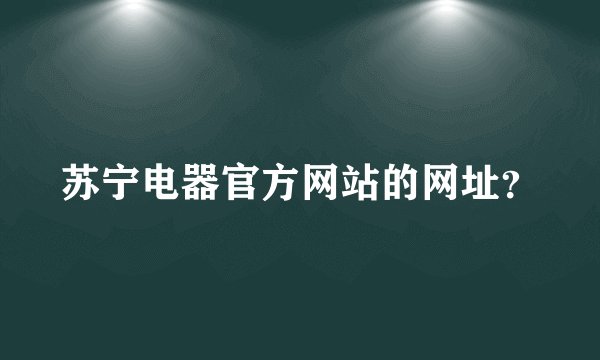 苏宁电器官方网站的网址？