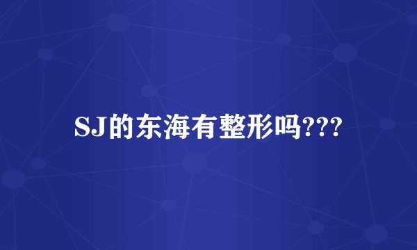 SJ的东海有整形吗???