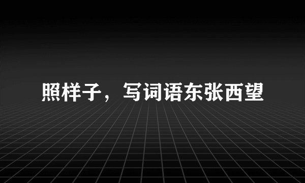照样子，写词语东张西望