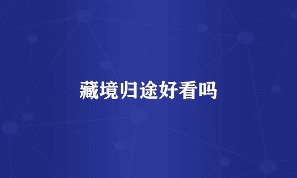 藏境归途好看吗