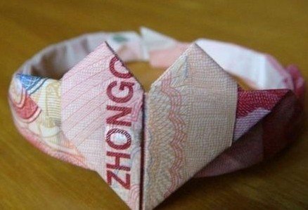 一百元叠戒指教程