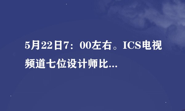 5月22日7：00左右。ICS电视频道七位设计师比赛。其中有一个貌似叫丹尼尔还是什么的帅哥。求他个人资料。