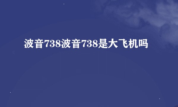 波音738波音738是大飞机吗