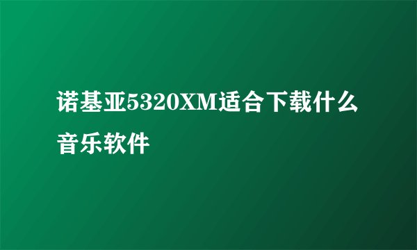 诺基亚5320XM适合下载什么音乐软件