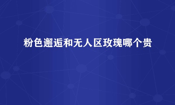 粉色邂逅和无人区玫瑰哪个贵