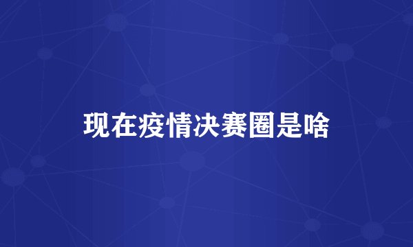 现在疫情决赛圈是啥
