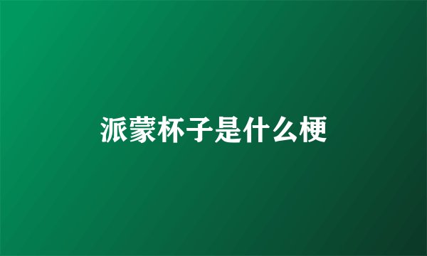 派蒙杯子是什么梗