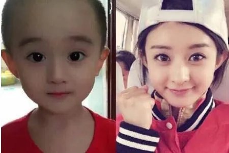 小男孩撞脸赵丽颖  网友惊叹花千骨转世了