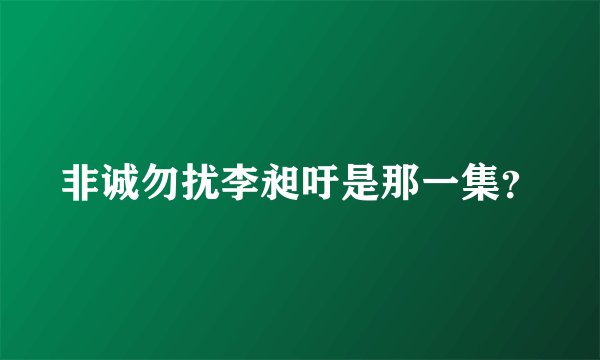 非诚勿扰李昶吁是那一集？