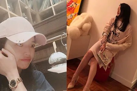 舒淇罕见编发造型独特 晒照片穿黑裙很优雅