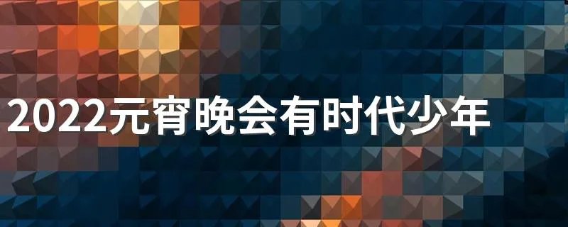 2022元宵晚会有时代少年团吗