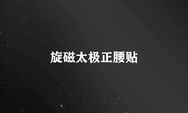 旋磁太极正腰贴