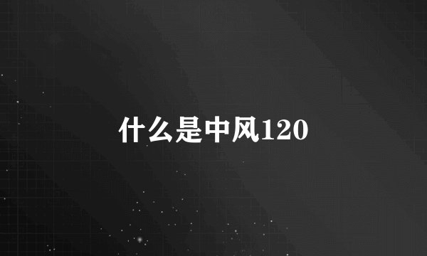 什么是中风120