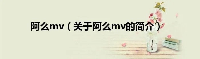 阿么mv（关于阿么mv的简介）