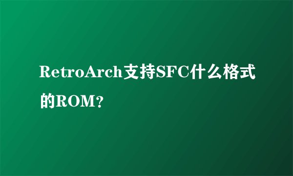 RetroArch支持SFC什么格式的ROM？