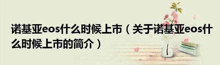 诺基亚eos什么时候上市（关于诺基亚eos什么时候上市的简介）