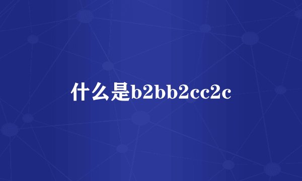 什么是b2bb2cc2c