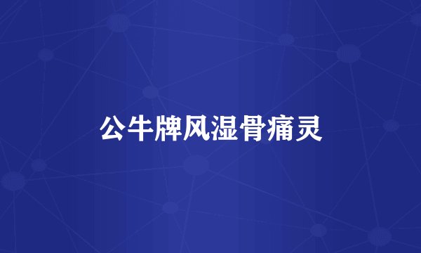 公牛牌风湿骨痛灵