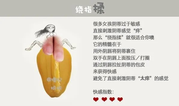 女生打飞机手势图片大全：女生自慰方法图解